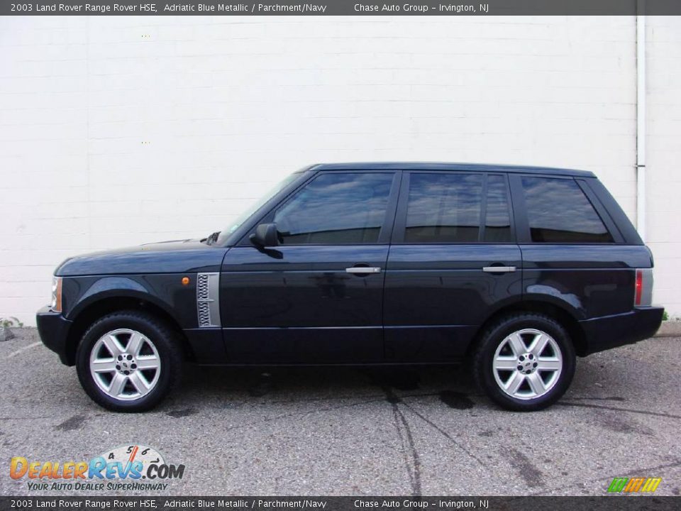 2003 Land Rover Range Rover HSE Adriatic Blue Metallic / Parchment/Navy Photo #2