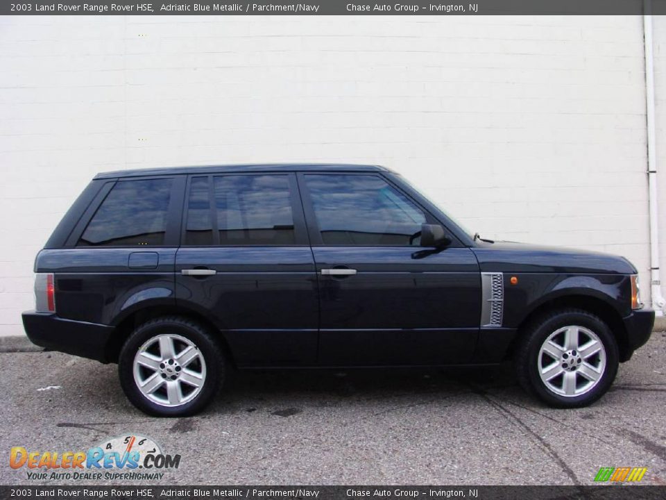2003 Land Rover Range Rover HSE Adriatic Blue Metallic / Parchment/Navy Photo #3