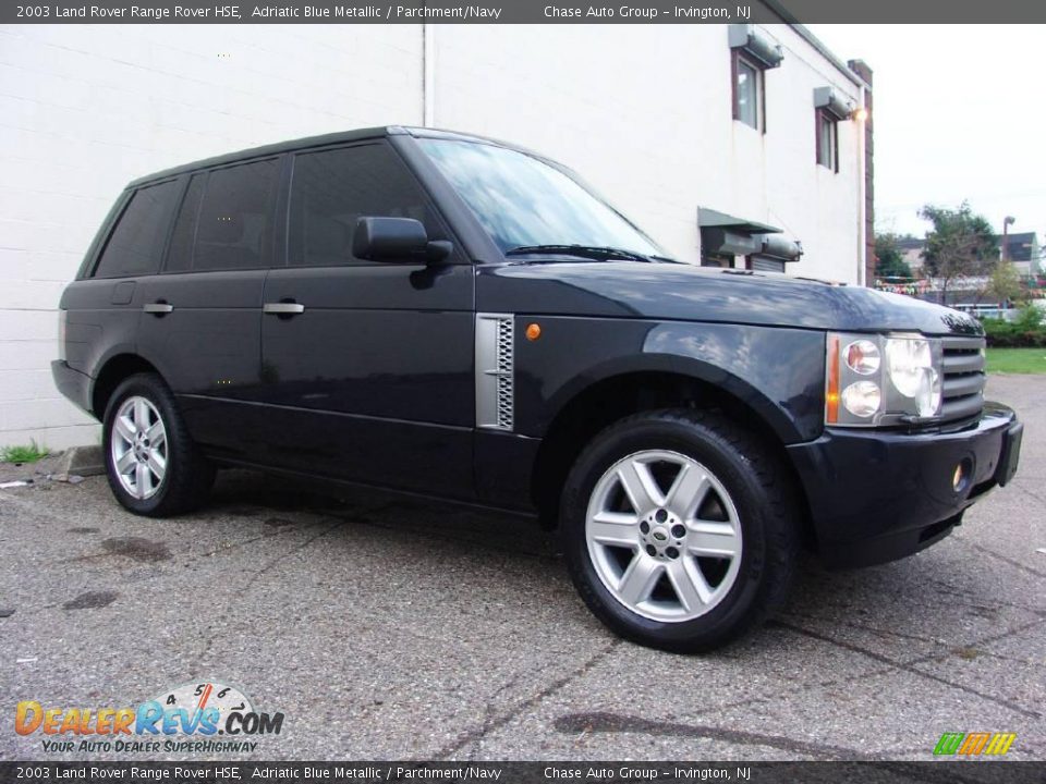 2003 Land Rover Range Rover HSE Adriatic Blue Metallic / Parchment/Navy Photo #5