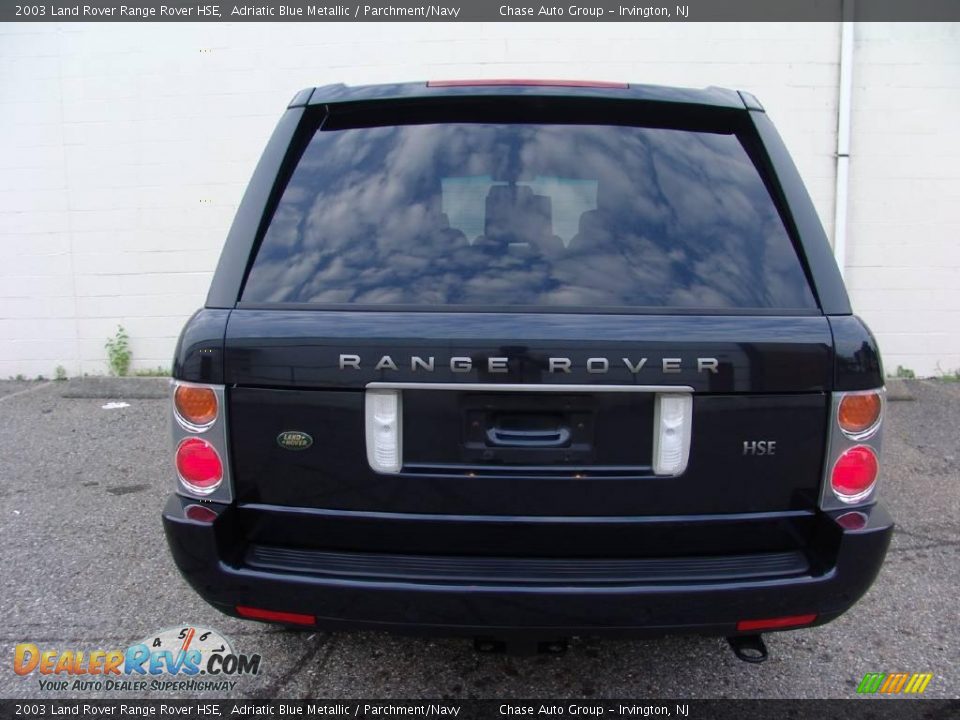 2003 Land Rover Range Rover HSE Adriatic Blue Metallic / Parchment/Navy Photo #7