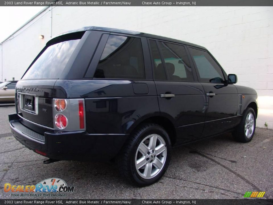 2003 Land Rover Range Rover HSE Adriatic Blue Metallic / Parchment/Navy Photo #9