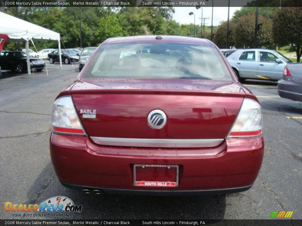 2008 Mercury Sable Premier Sedan Merlot Metallic / Charcoal Black Photo #3