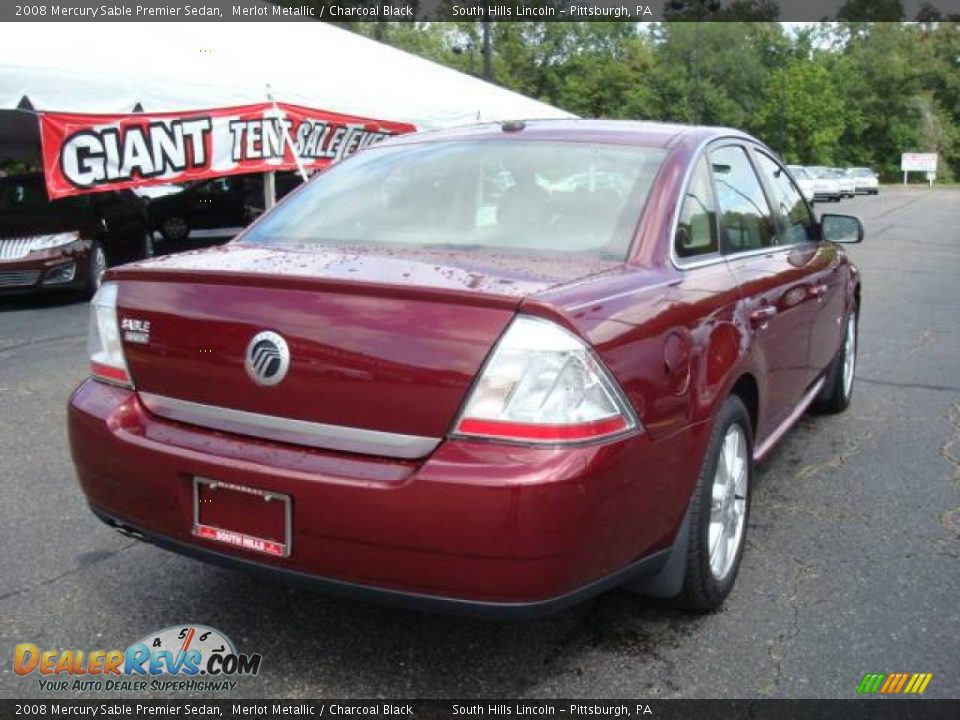 2008 Mercury Sable Premier Sedan Merlot Metallic / Charcoal Black Photo #4