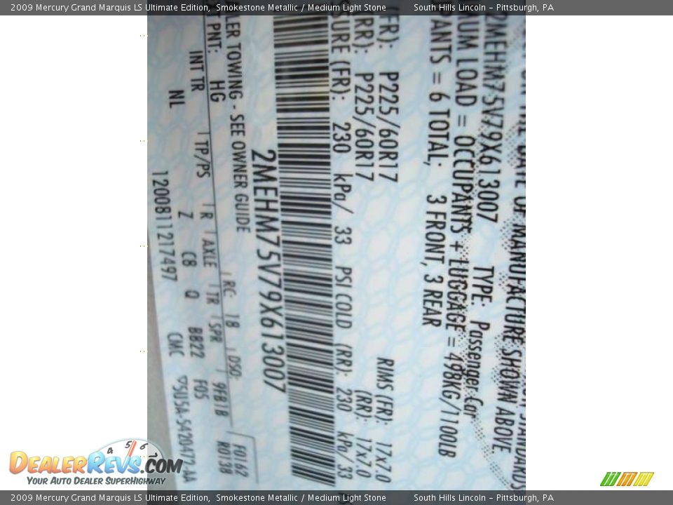 2009 Mercury Grand Marquis LS Ultimate Edition Smokestone Metallic / Medium Light Stone Photo #14