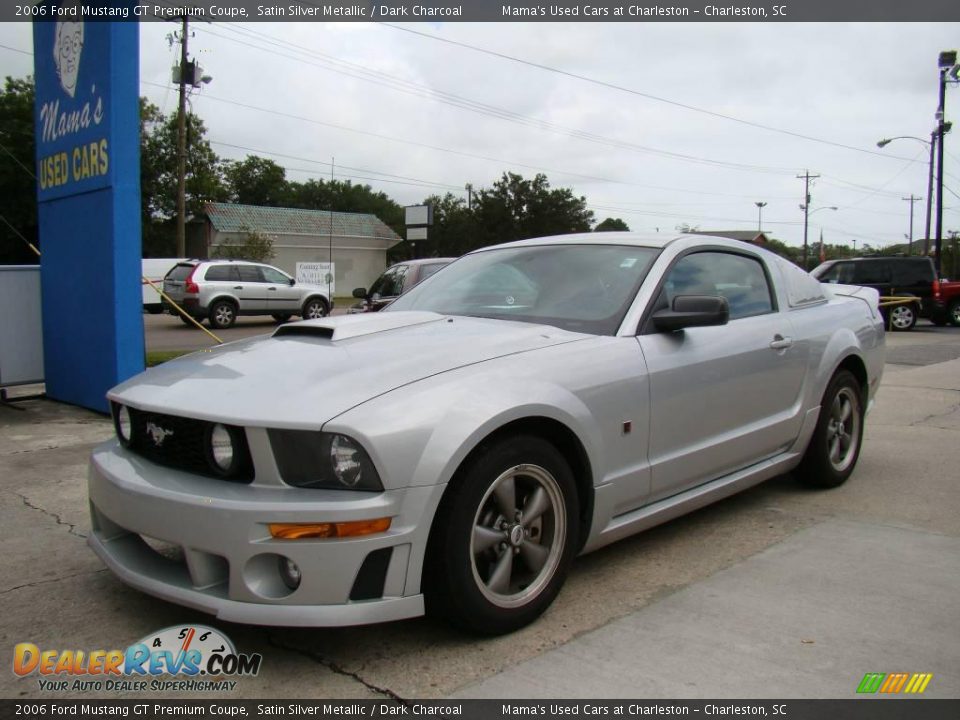 2006 Ford Mustang GT Premium Coupe Satin Silver Metallic / Dark Charcoal Photo #4