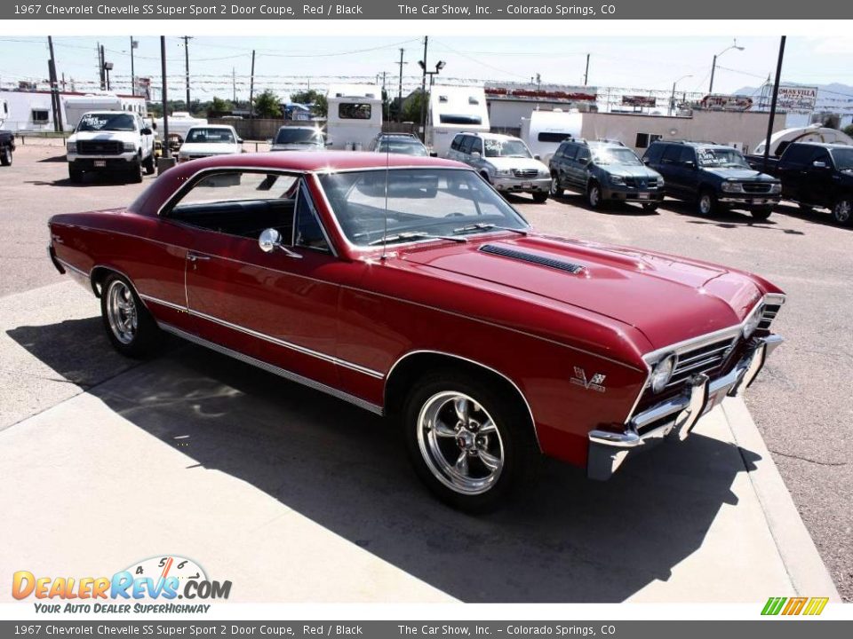 1967 Chevrolet Chevelle SS Super Sport 2 Door Coupe Red / Black Photo #2