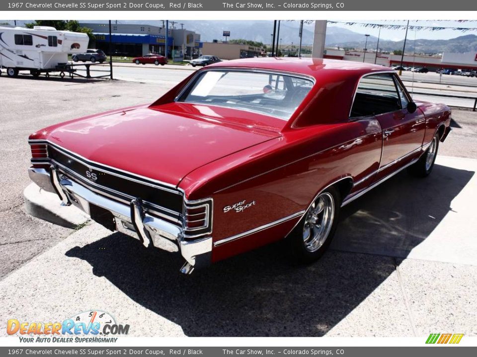 1967 Chevrolet Chevelle SS Super Sport 2 Door Coupe Red / Black Photo #3