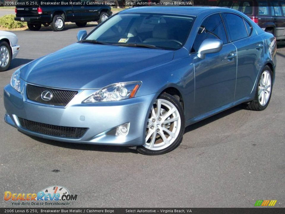 2006 Lexus IS 250 Breakwater Blue Metallic / Cashmere Beige Photo #2