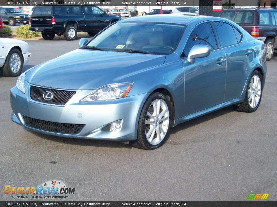 2006 Lexus IS 250 Breakwater Blue Metallic / Cashmere Beige Photo #3