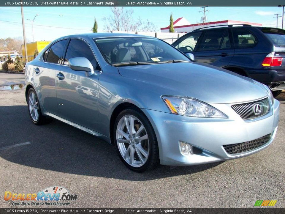 2006 Lexus IS 250 Breakwater Blue Metallic / Cashmere Beige Photo #7