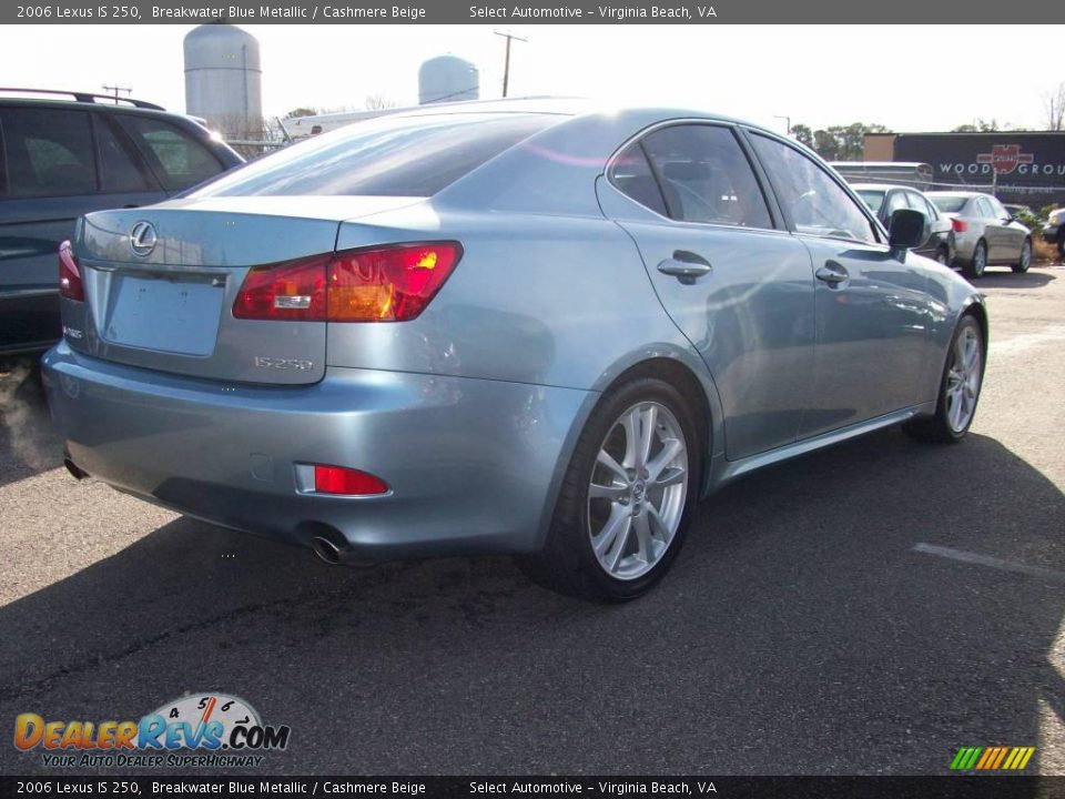 2006 Lexus IS 250 Breakwater Blue Metallic / Cashmere Beige Photo #8