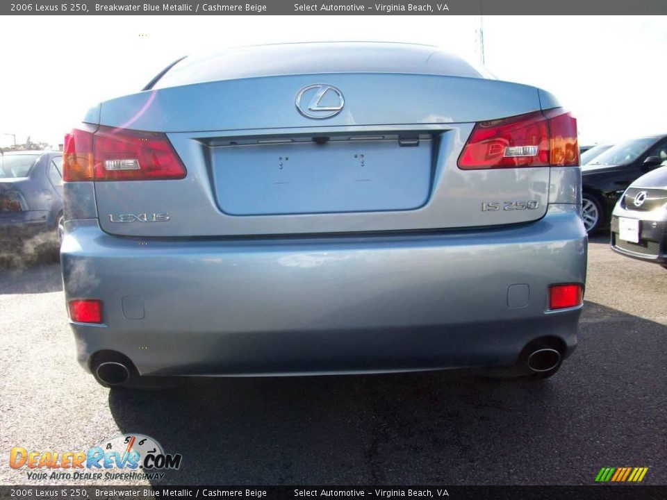 2006 Lexus IS 250 Breakwater Blue Metallic / Cashmere Beige Photo #10