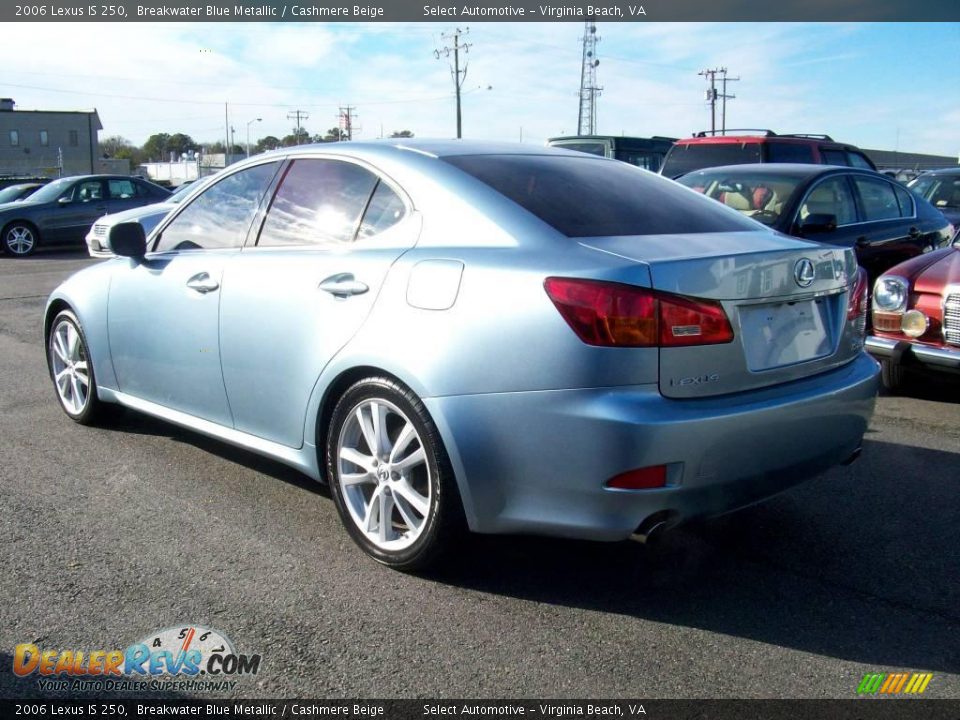 2006 Lexus IS 250 Breakwater Blue Metallic / Cashmere Beige Photo #11