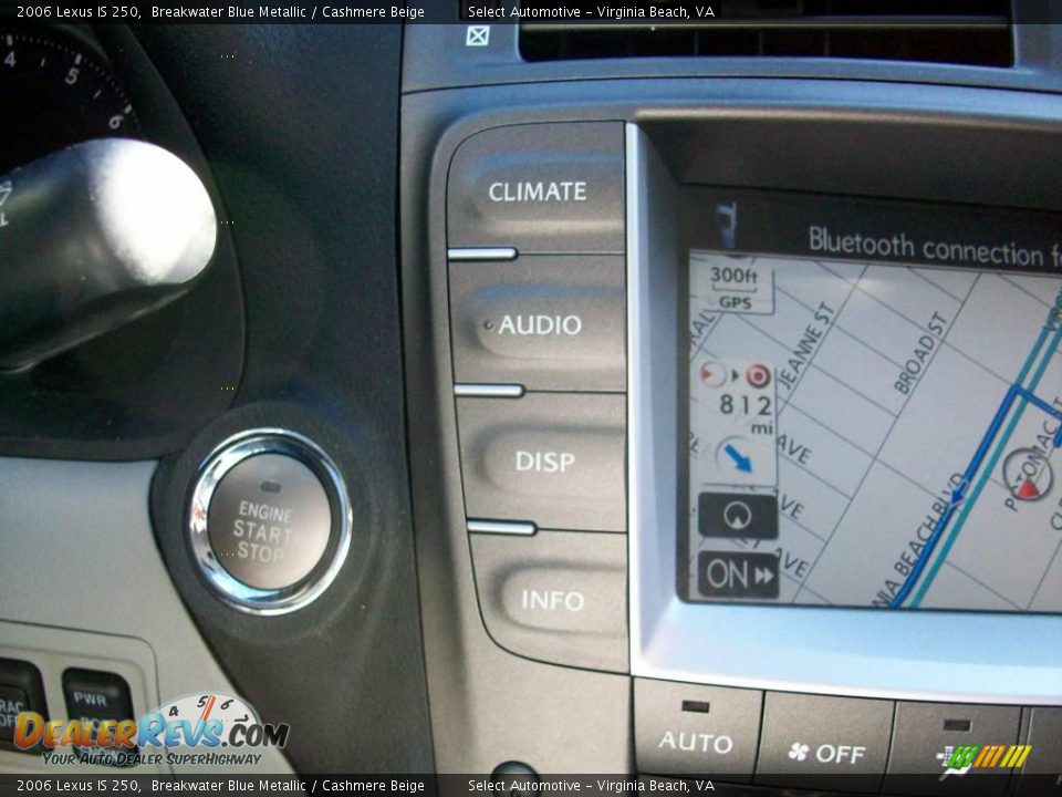 2006 Lexus IS 250 Breakwater Blue Metallic / Cashmere Beige Photo #22