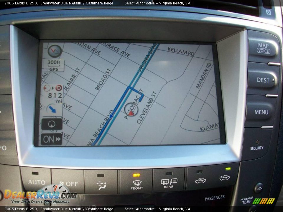 2006 Lexus IS 250 Breakwater Blue Metallic / Cashmere Beige Photo #23