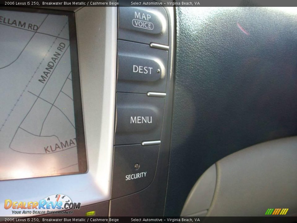 2006 Lexus IS 250 Breakwater Blue Metallic / Cashmere Beige Photo #24