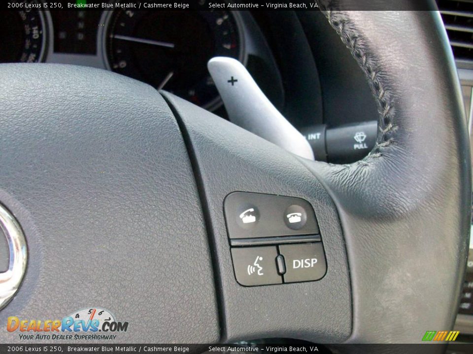 2006 Lexus IS 250 Breakwater Blue Metallic / Cashmere Beige Photo #28