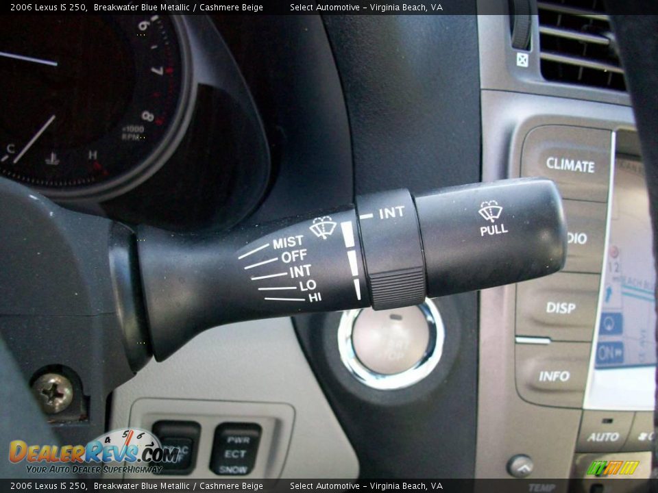 2006 Lexus IS 250 Breakwater Blue Metallic / Cashmere Beige Photo #29
