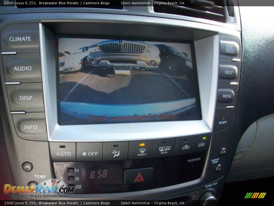 2006 Lexus IS 250 Breakwater Blue Metallic / Cashmere Beige Photo #35