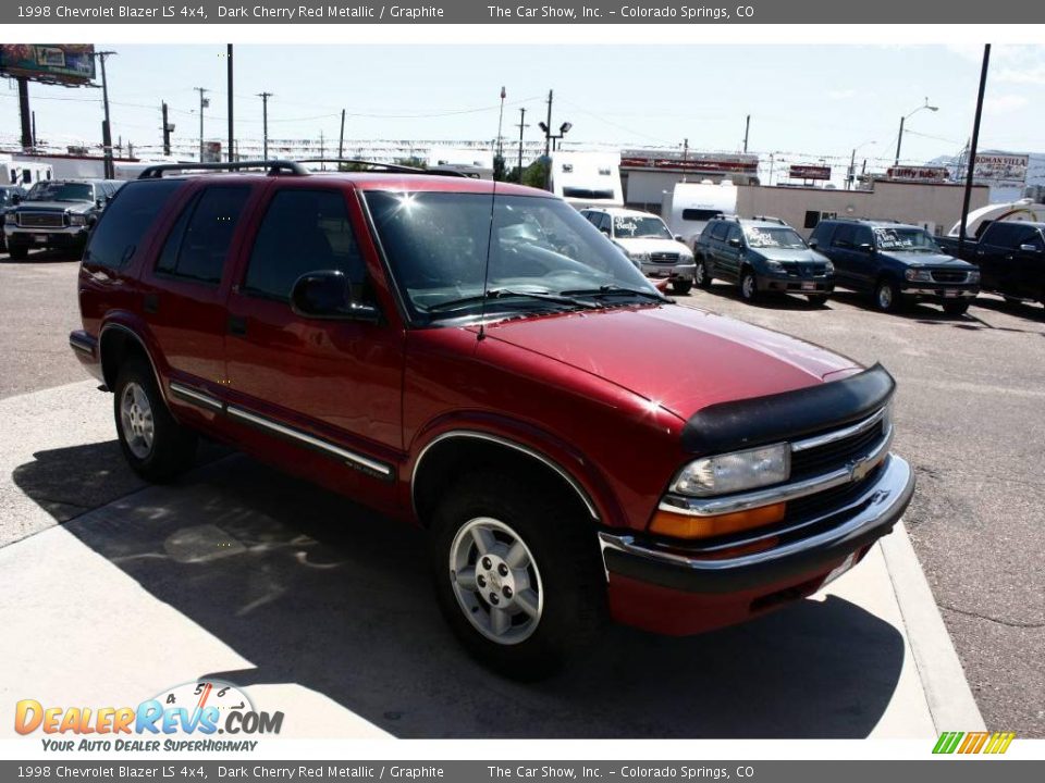 1998 Chevrolet Blazer LS 4x4 Dark Cherry Red Metallic / Graphite Photo #2
