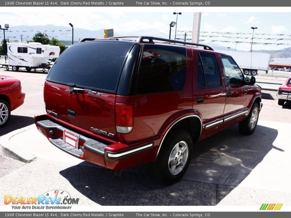 1998 Chevrolet Blazer LS 4x4 Dark Cherry Red Metallic / Graphite Photo #3