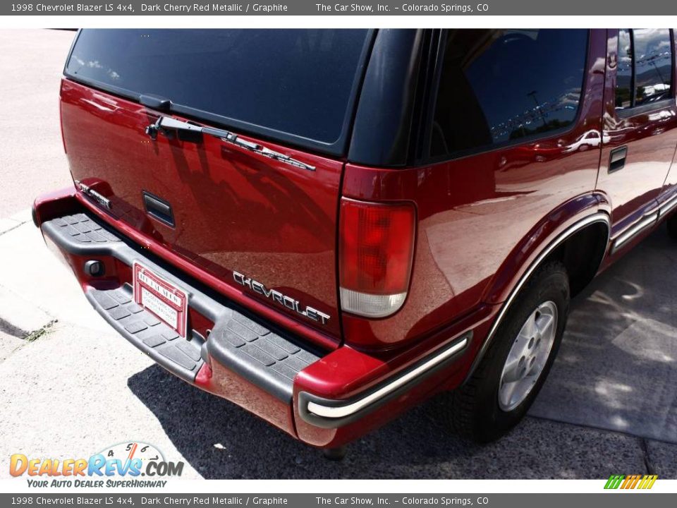 1998 Chevrolet Blazer LS 4x4 Dark Cherry Red Metallic / Graphite Photo #17