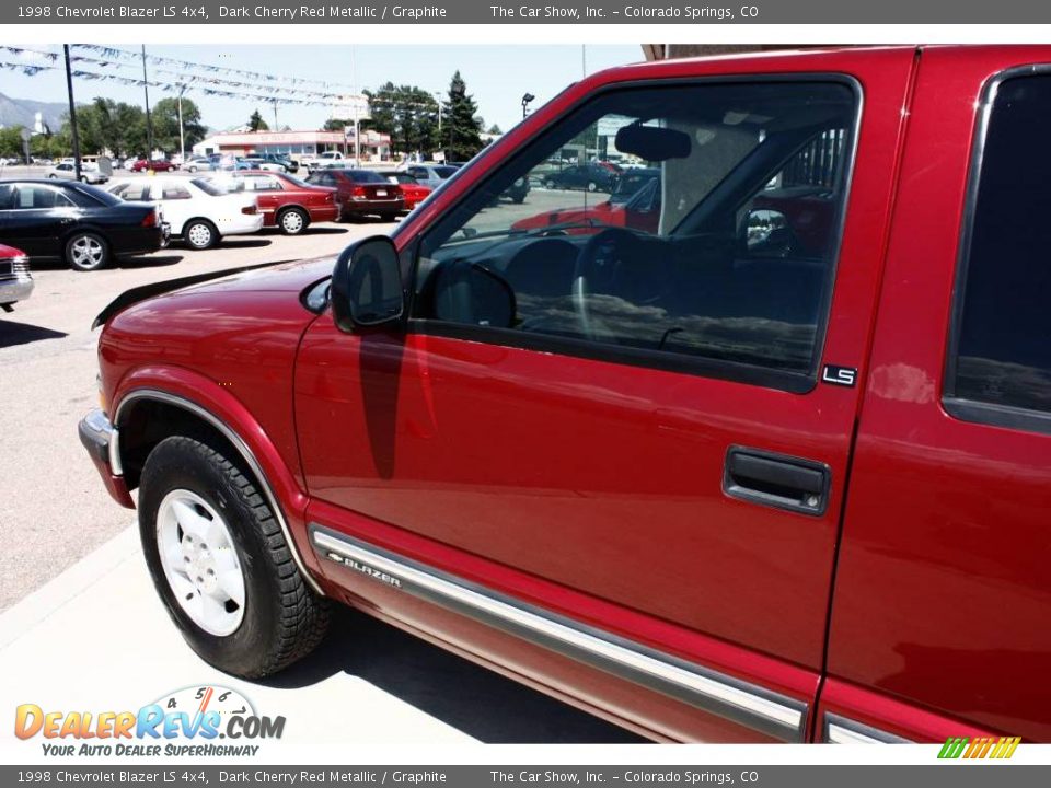 1998 Chevrolet Blazer LS 4x4 Dark Cherry Red Metallic / Graphite Photo #19