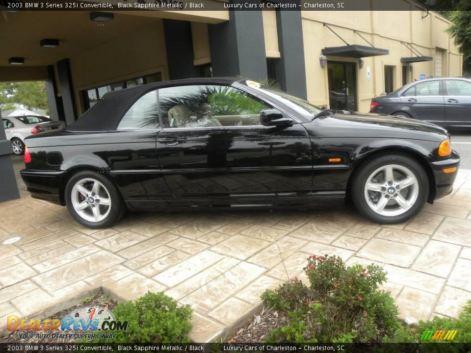 2003 BMW 3 Series 325i Convertible Black Sapphire Metallic / Black Photo #2