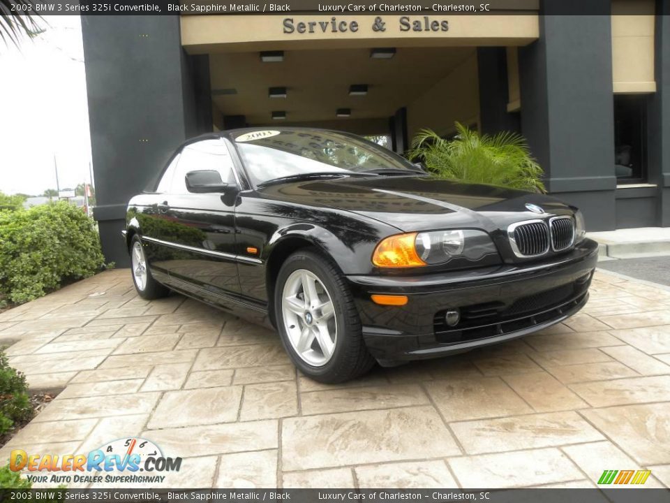 2003 BMW 3 Series 325i Convertible Black Sapphire Metallic / Black Photo #3