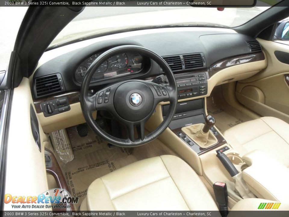 2003 BMW 3 Series 325i Convertible Black Sapphire Metallic / Black Photo #4