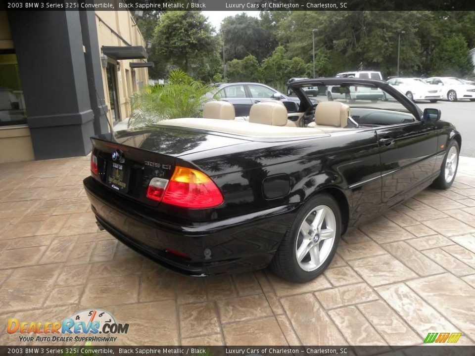 2003 BMW 3 Series 325i Convertible Black Sapphire Metallic / Black Photo #10
