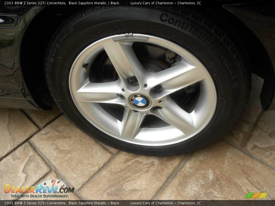 2003 BMW 3 Series 325i Convertible Black Sapphire Metallic / Black Photo #12