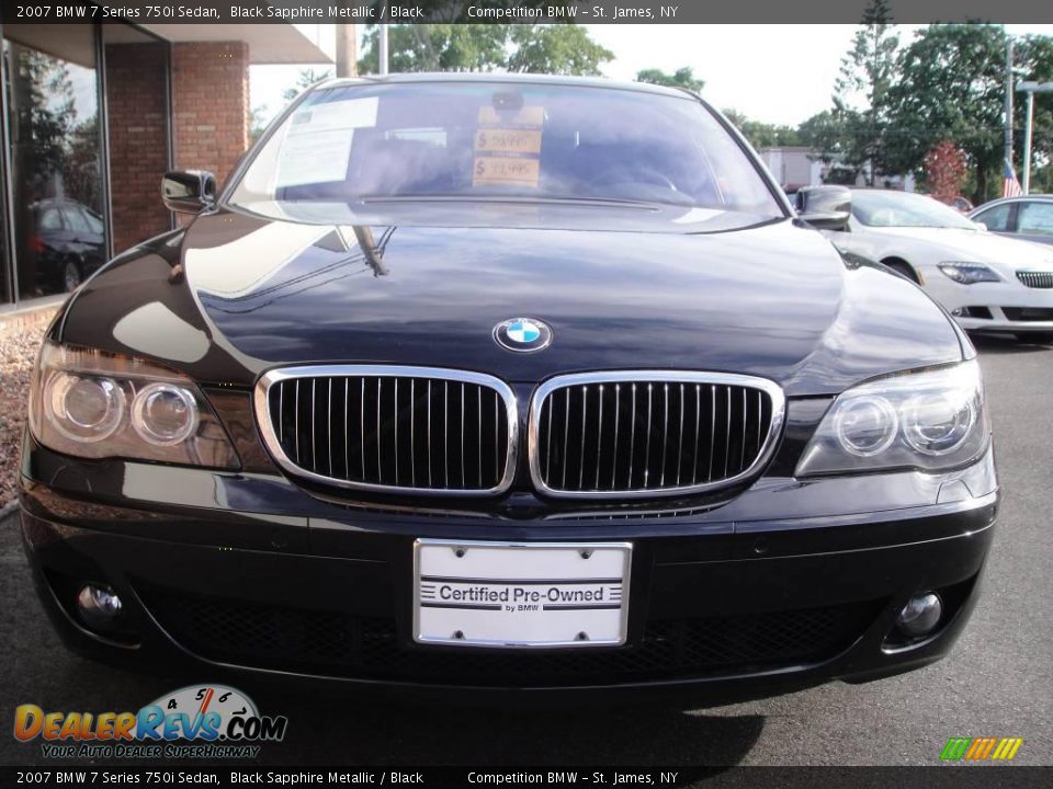 2007 BMW 7 Series 750i Sedan Black Sapphire Metallic / Black Photo #2