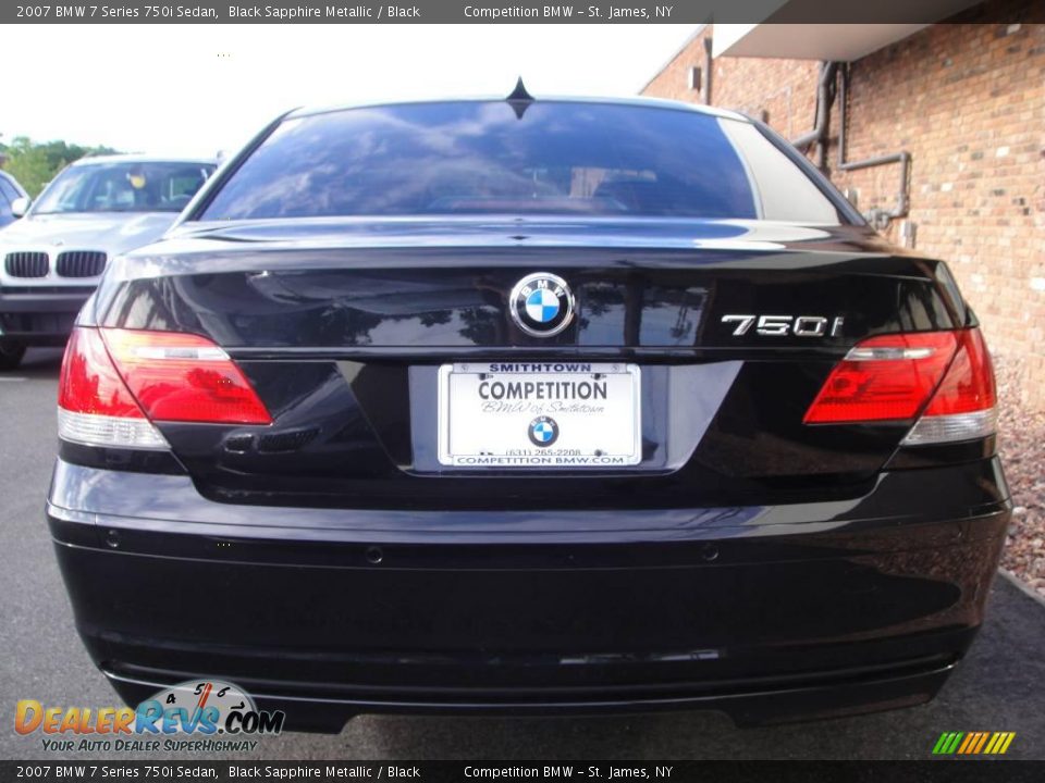 2007 BMW 7 Series 750i Sedan Black Sapphire Metallic / Black Photo #5