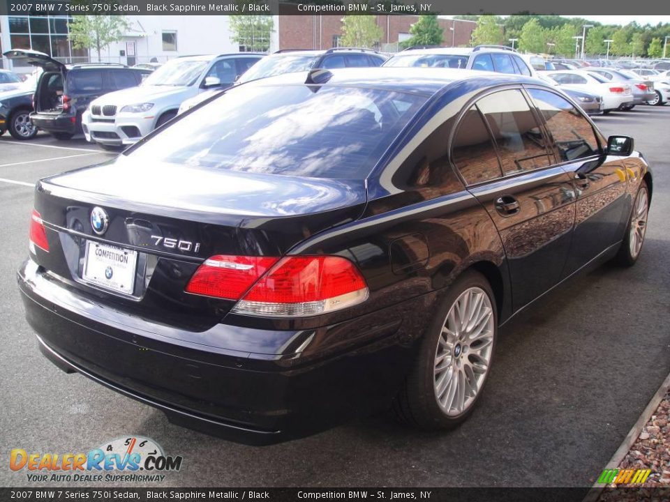 2007 BMW 7 Series 750i Sedan Black Sapphire Metallic / Black Photo #6