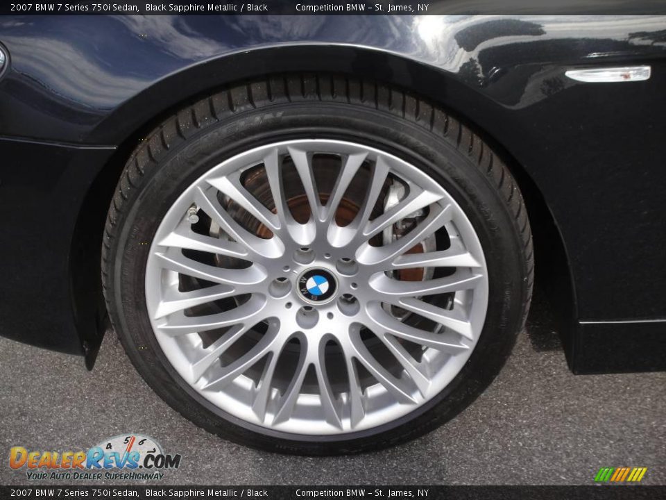 2007 BMW 7 Series 750i Sedan Black Sapphire Metallic / Black Photo #7