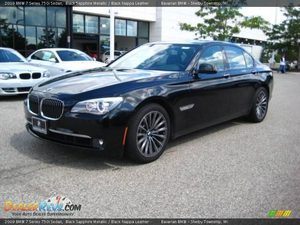 2009 BMW 7 Series 750i Sedan Black Sapphire Metallic / Black Nappa Leather Photo #1