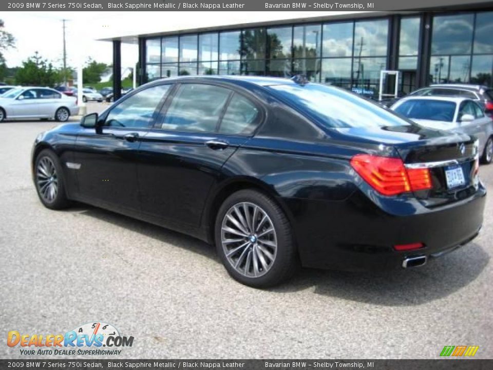 2009 BMW 7 Series 750i Sedan Black Sapphire Metallic / Black Nappa Leather Photo #2