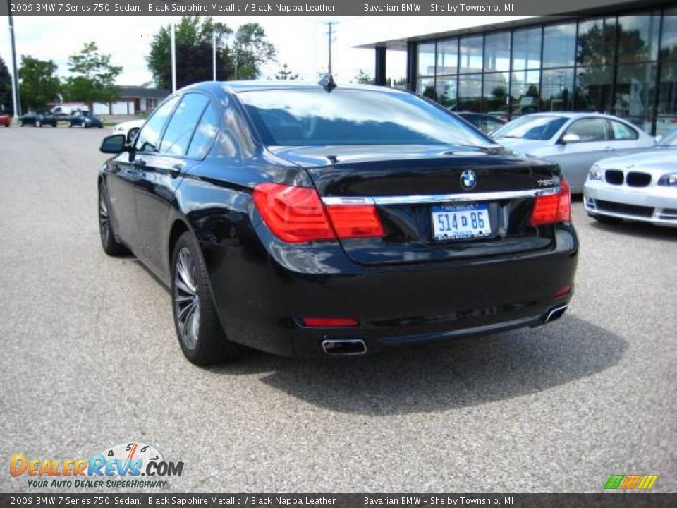 2009 BMW 7 Series 750i Sedan Black Sapphire Metallic / Black Nappa Leather Photo #3