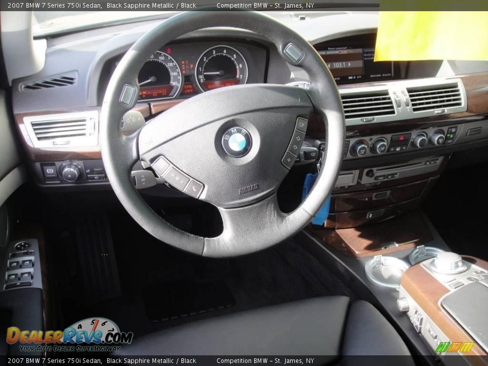2007 BMW 7 Series 750i Sedan Black Sapphire Metallic / Black Photo #11