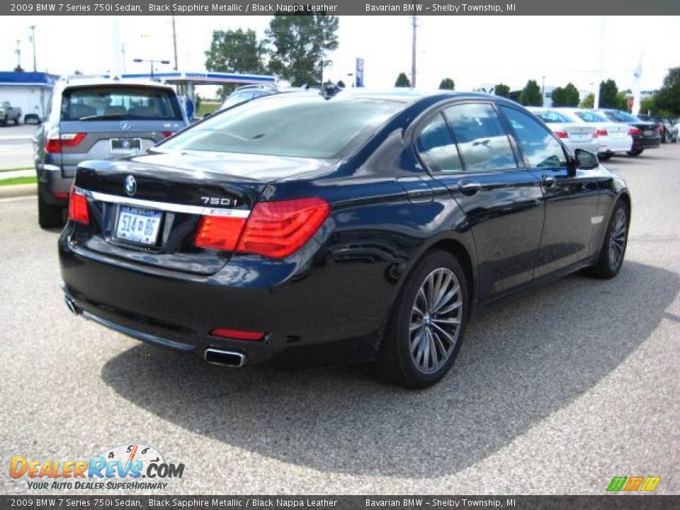 2009 BMW 7 Series 750i Sedan Black Sapphire Metallic / Black Nappa Leather Photo #5
