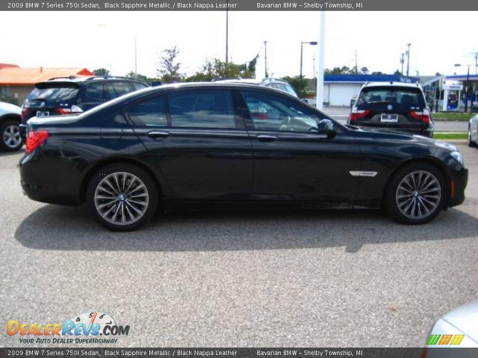 2009 BMW 7 Series 750i Sedan Black Sapphire Metallic / Black Nappa Leather Photo #6