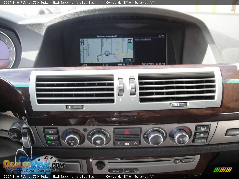 2007 BMW 7 Series 750i Sedan Black Sapphire Metallic / Black Photo #13