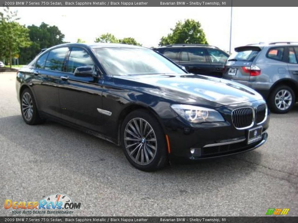2009 BMW 7 Series 750i Sedan Black Sapphire Metallic / Black Nappa Leather Photo #7