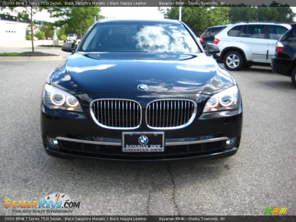 2009 BMW 7 Series 750i Sedan Black Sapphire Metallic / Black Nappa Leather Photo #8