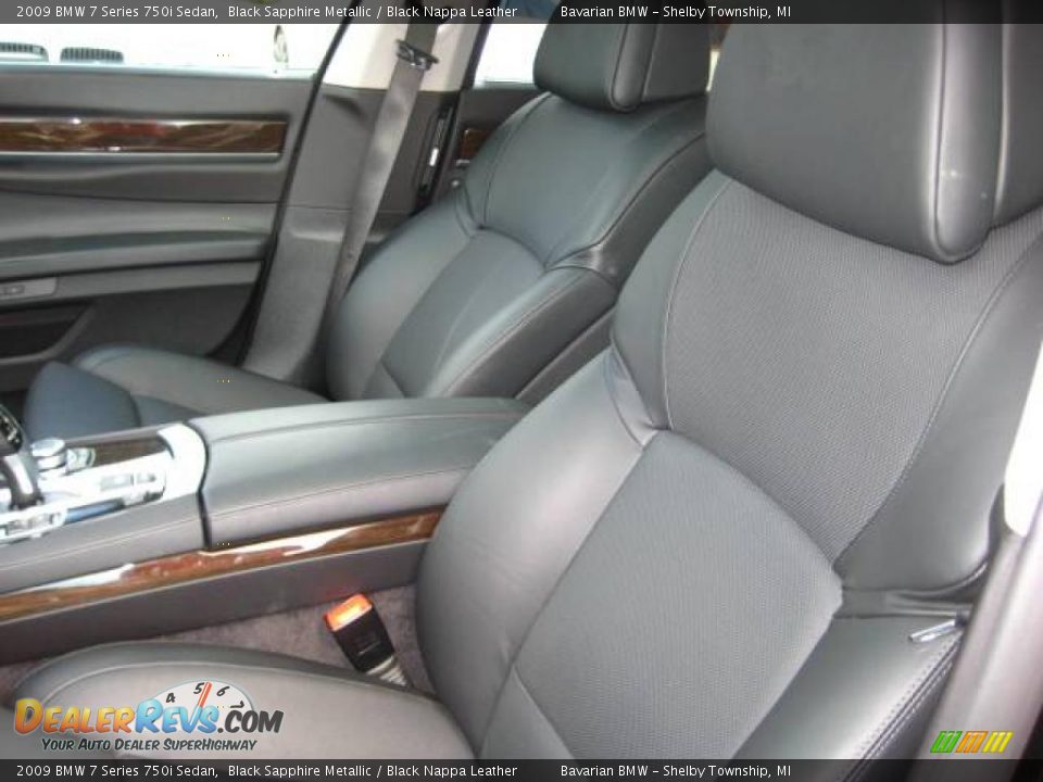 2009 BMW 7 Series 750i Sedan Black Sapphire Metallic / Black Nappa Leather Photo #10