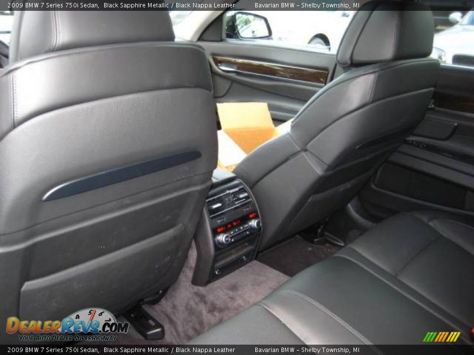 2009 BMW 7 Series 750i Sedan Black Sapphire Metallic / Black Nappa Leather Photo #11