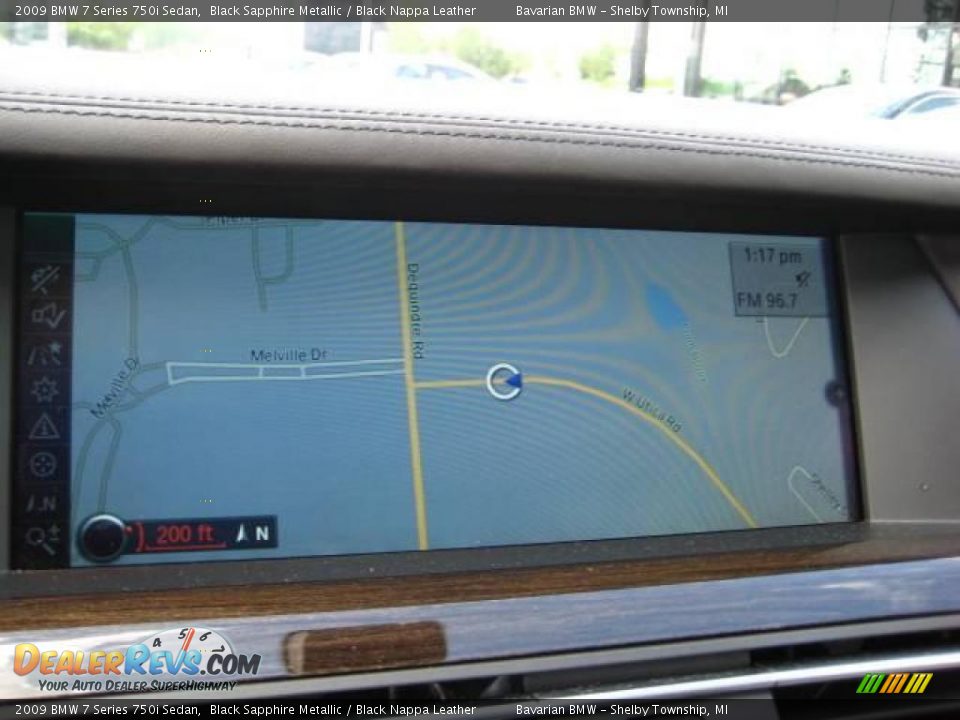 2009 BMW 7 Series 750i Sedan Black Sapphire Metallic / Black Nappa Leather Photo #15