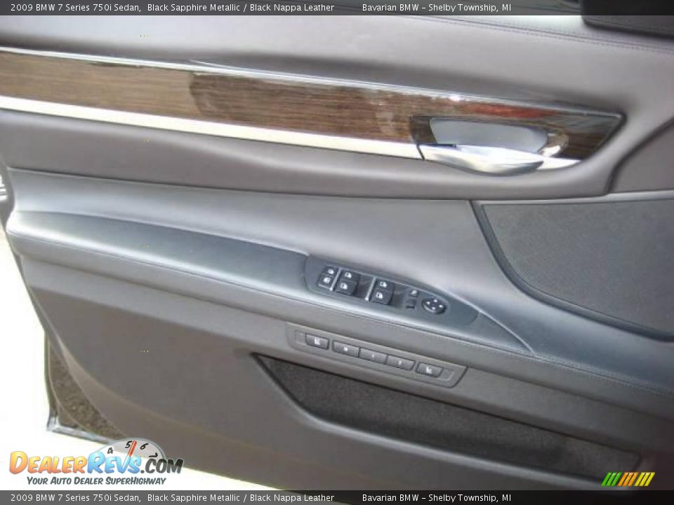 2009 BMW 7 Series 750i Sedan Black Sapphire Metallic / Black Nappa Leather Photo #20