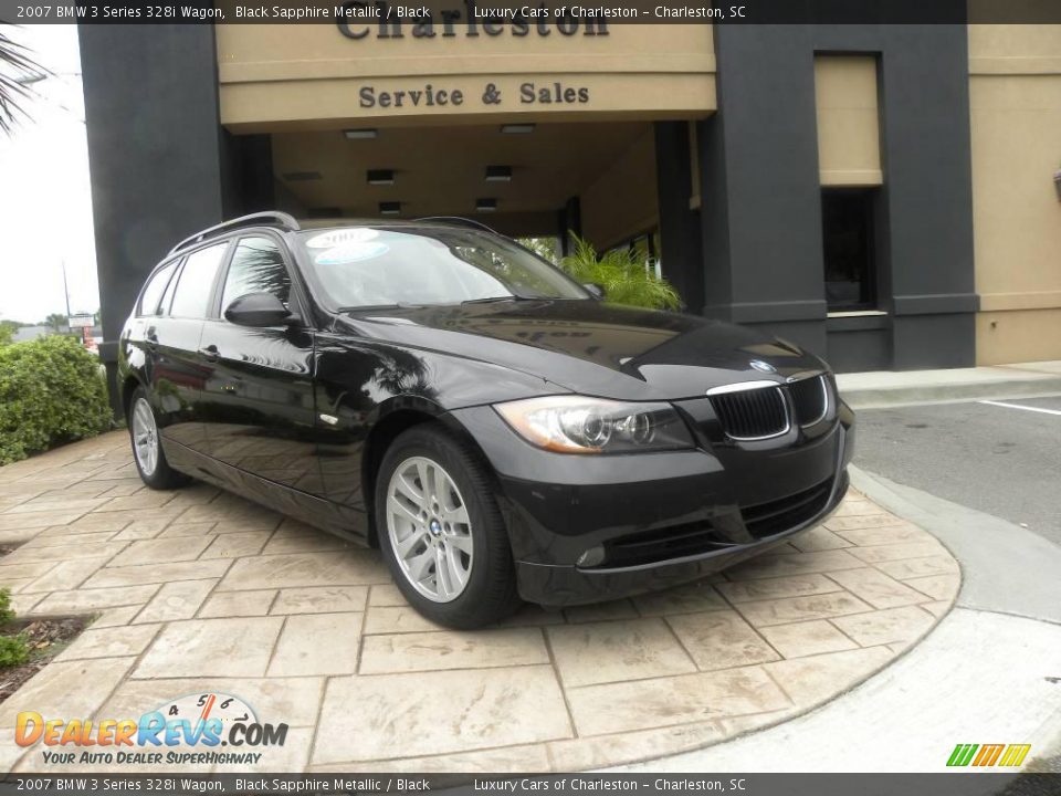 2007 BMW 3 Series 328i Wagon Black Sapphire Metallic / Black Photo #1